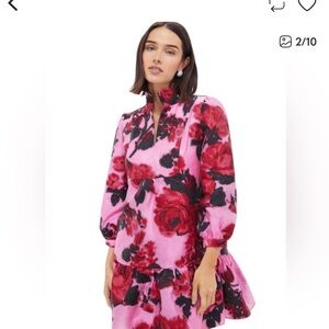 Tuckernuck Pink and Red Floral Long Sleeve Dress
